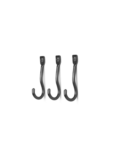 Curvature Hook, 3 Stk von Ferm Living - Schwarzmessing - Jacobsen Plus