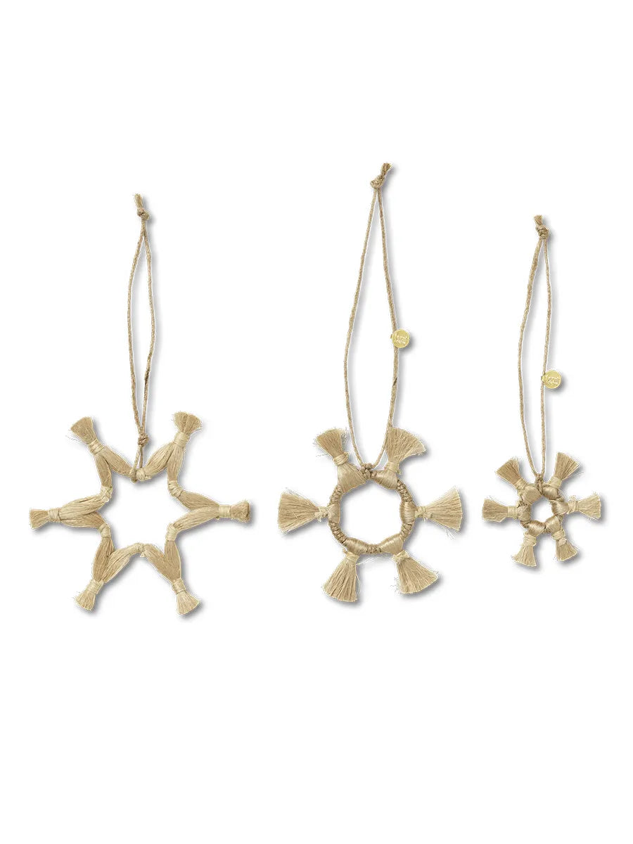 Jute Stars, Set á 3 Stk. von Ferm Living - 1 - Jacobsen Plus