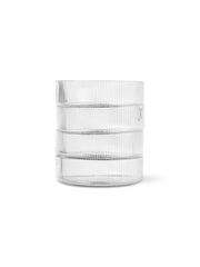 Ripple Serving Bowls Clear, Set á 4 von Ferm Living