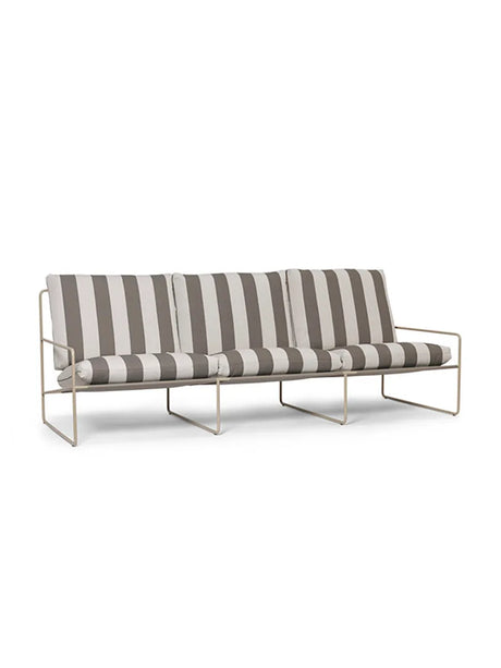 Desert 3-Sitzer outdoor Sofa von Ferm Living - Kaschmir - Stripe - Schokolade - Jacobsen Plus