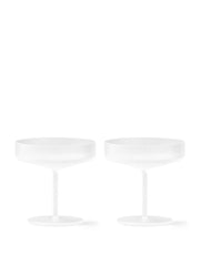 Ripple Champagne Saucers Frosted, Set aus 2 von Ferm Living