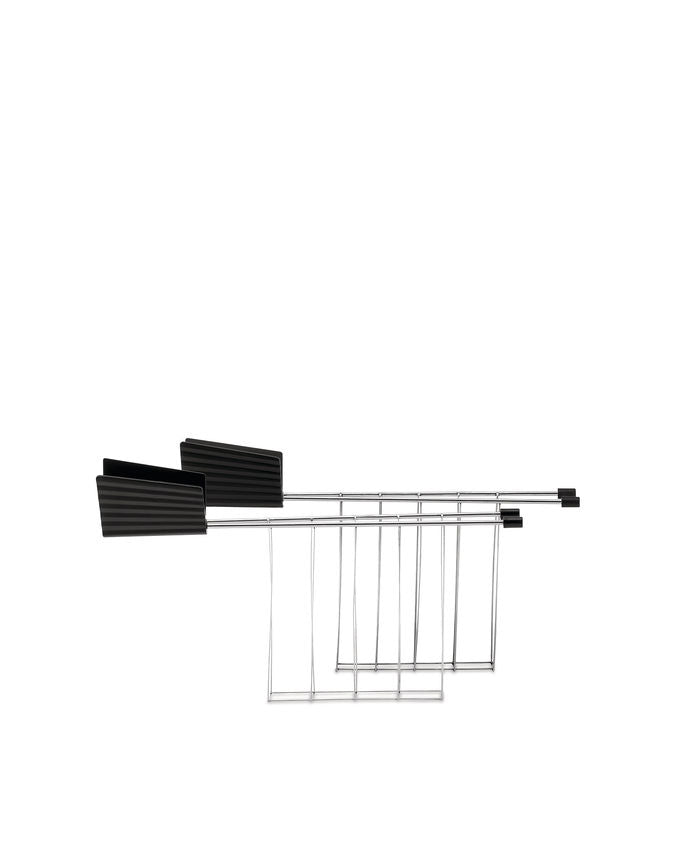 Plissé 2 tongs Toaster racks von Alessi - Schwarz - Jacobsen Plus