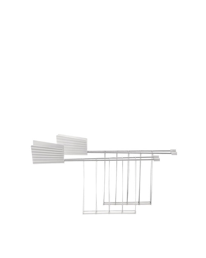 Plissé 2 tongs Toaster racks von Alessi - Weiß - Jacobsen Plus
