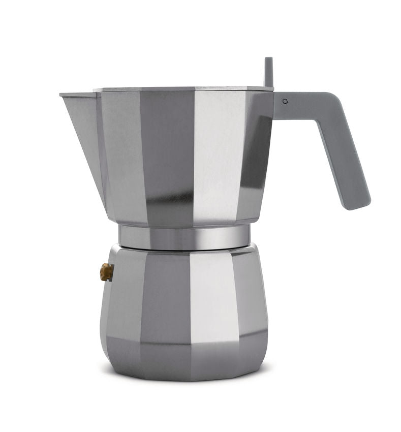 Moka Espresso Kaffebereiter, Aluminium von Alessi - 6 Tassen - Jacobsen Plus