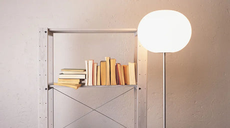 Glo-Ball F, Silver Stehleuchte von Flos - F1: Ø: 330 x H: 1350 mm - Jacobsen Plus