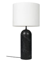 Gravity XL Floor Lamp, Low von GUBI - Weißer Bildschirm / Schwarzer Marmor - Jacobsen Plus