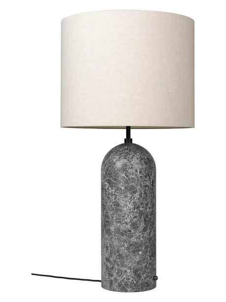 Gravity XL Floor Lamp, Low von GUBI - Canvas-Bildschirm / Grauer Marmor - Jacobsen Plus