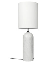 Gravity XL Floor Lamp, High von GUBI - Weißer Bildschirm / Weißer Marmor - Jacobsen Plus