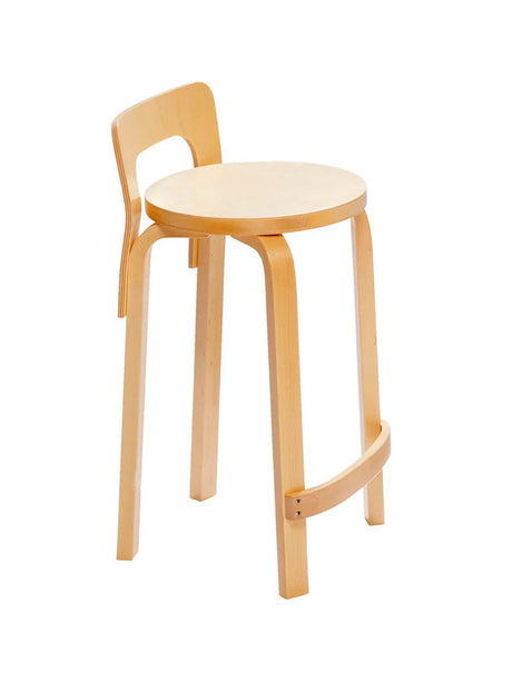 Hochstuhl K65 von Artek - Weißes Laminat - Jacobsen Plus