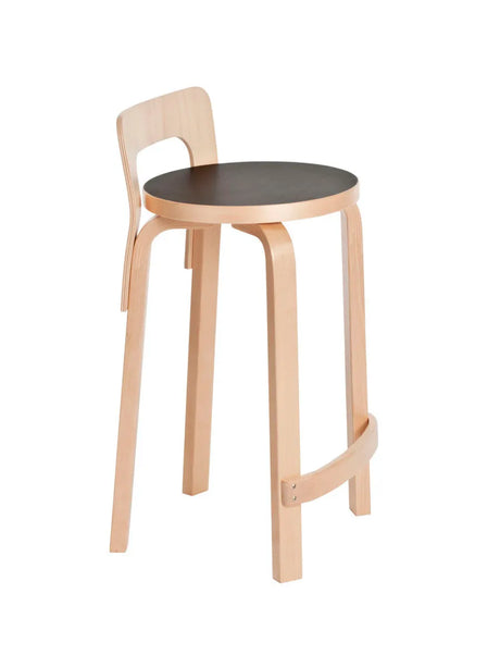 Hochstuhl K65 von Artek - Weißes Laminat - Jacobsen Plus