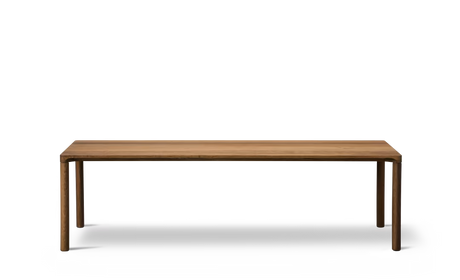 Piloti Wood Couchtisch, 120x39, H:35 cm von Hugo Passos - Geräucherte Eiche, geölt - Jacobsen Plus
