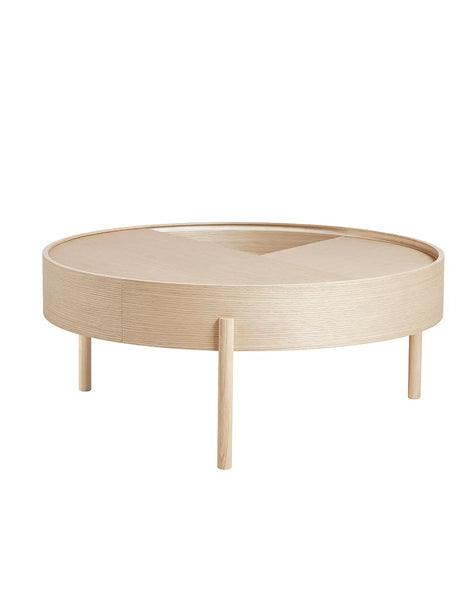Arc Couchtisch, Ø 89 cm von Woud - Weiß pigmentierte Esche - Jacobsen Plus