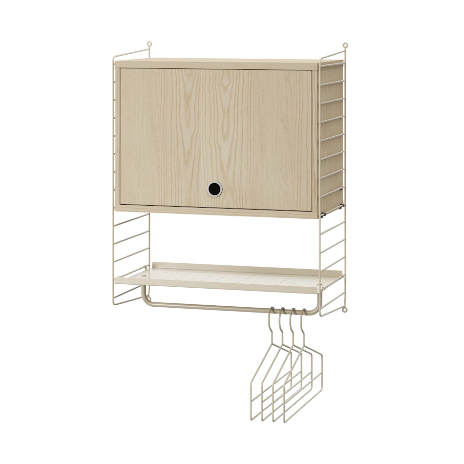 Hallway V, Eingangsregal von String Furniture - Beige - Esche - Jacobsen Plus
