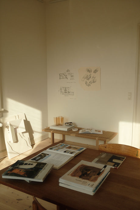 BM0489L Table Bench Special Edition, Eiche Seife Papierkordel af Børge Mogensen - 4 - Jacobsen Plus