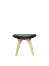 Slab Ottoman von Tom Dixon - Natur Eiche - Schwarzes Leder - Jacobsen Plus