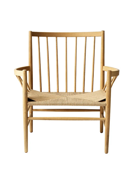 J82 Lounge-Sessel von FDB Møbler - Lakeret Eg mit Naturflet - Jacobsen Plus