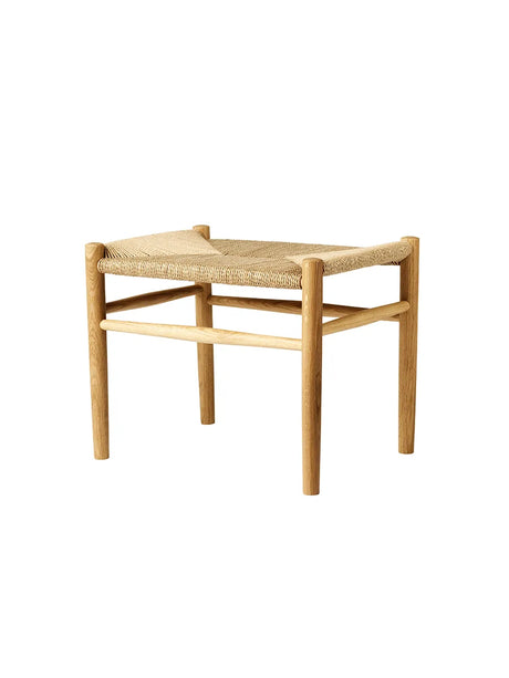 J83 Hocker von FDB Møbler - Lakeret Eg mit Naturflet - Jacobsen Plus