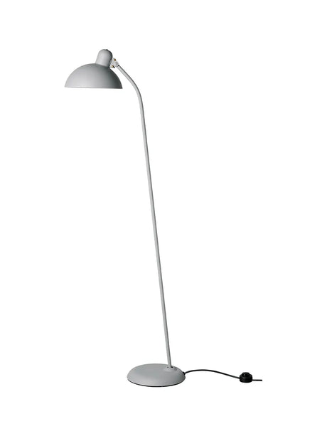 Kaiser Idell Gulvlampe, kipbar fra Fritz Hansen - Easy Grey & Messing - Jacobsen Plus