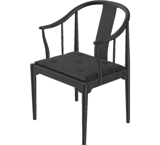 China-Stuhl von Hans J. Wegner - Kirsche / Aura / Schwarz-braun - Jacobsen Plus