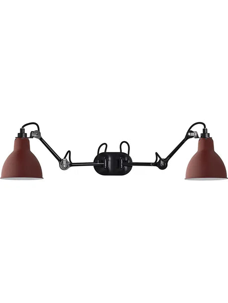 Nr. 204 Doppelte Wandleuchte von Lampe Gras - Rot - Jacobsen Plus