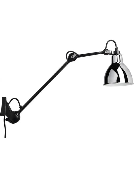 Nr. 222 Wandleuchte von Lampe Gras - Schwarzes Gestell / Krom - Jacobsen Plus