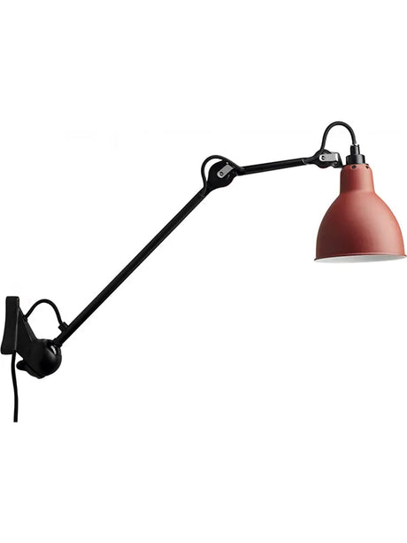 Nr. 222 Wandleuchte von Lampe Gras - Schwarzes Gestell / Rot - Jacobsen Plus