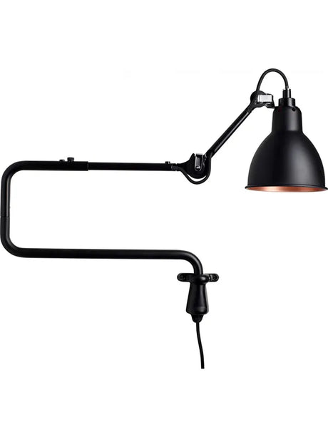 Nr. 303 Wandleuchte von Lampe Gras - Schwarz-Kupfer Innenseite - Jacobsen Plus