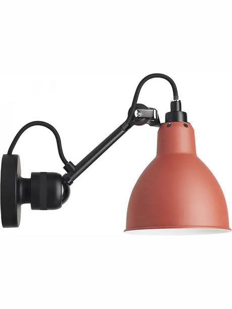 Nr. 304 Wandleuchte von Lampe Gras - Schwarzes Gestell / Rot - Jacobsen Plus