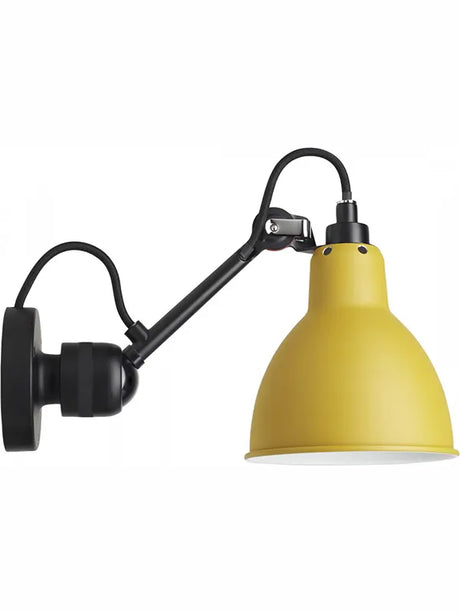 Nr. 304 Wandleuchte von Lampe Gras - Schwarzes Gestell / Gelb - Jacobsen Plus