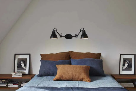 Nr. 204 Doppelte Wandleuchte von Lampe Gras - Schwarz - Jacobsen Plus