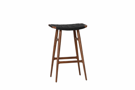 Freja Barhocker, Walnuss, leather stripe von Stellar Works - 1 - Jacobsen Plus