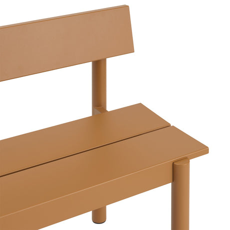 Linear Steel Gartenbank mit Rückenlehne 110 cm von Muuto - Schwarz - Jacobsen Plus