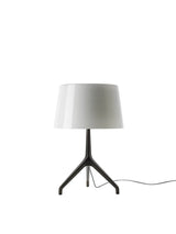 Lumiere XXS/XXL Bordlampe fra Foscarini - Sort krom stel / Hvid / Small m. lysdæmper - Jacobsen Plus