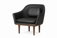 Lunar loungestol, large, valnød, Bellagio Black 7925 HR fra Stellar Works