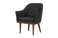 Lunar Lounge-Sessel, small, Walnuss, Main Line Flax 16 HR von Stellar Works