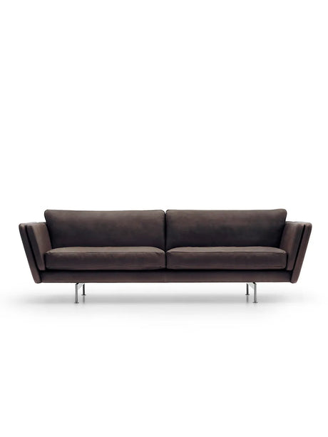 MH GRASP Sofa, Gefion Leder fra Mogens Hansen - Dunkelbraun / 223 cm - Jacobsen Plus