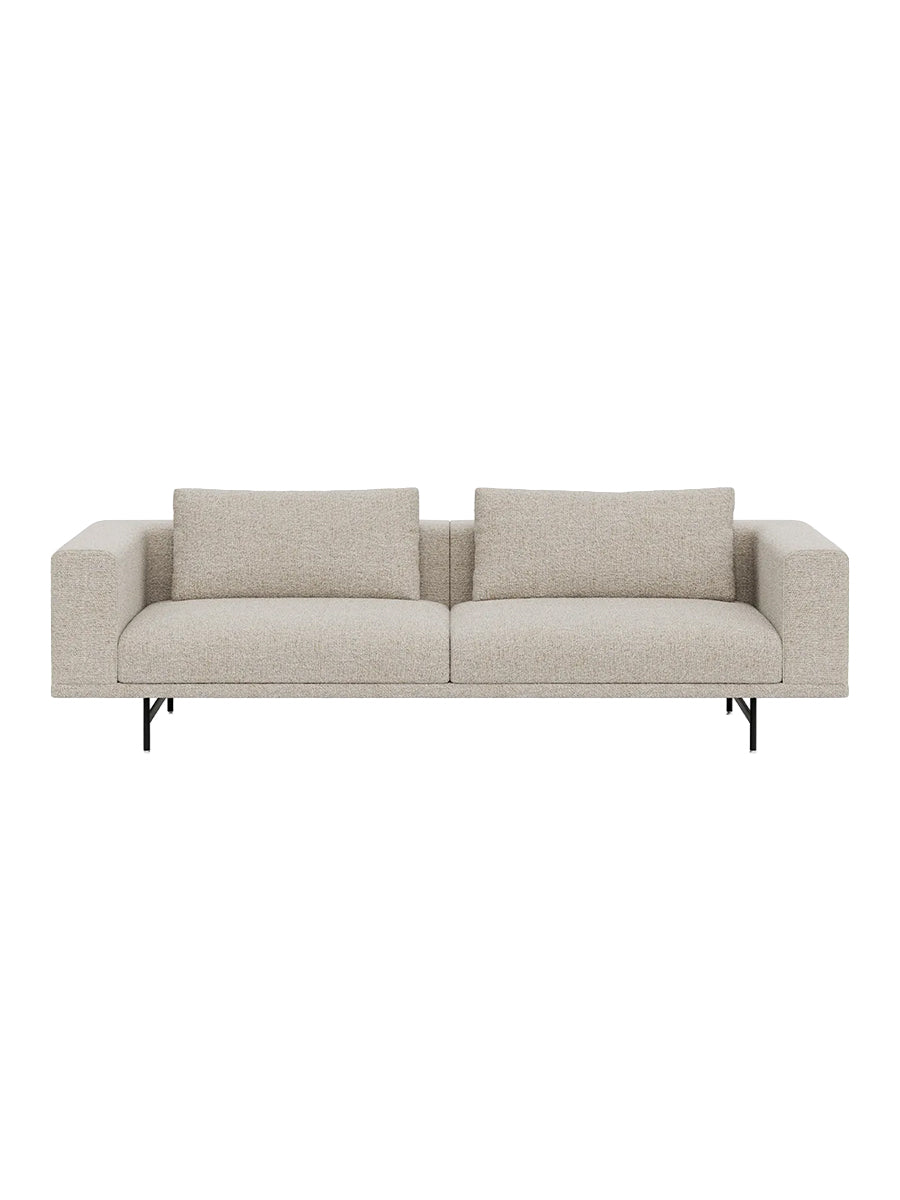 Vipp - Loft 3-Personers Sofa - Mist - Sort pulverlakeret stel - Jacobsen Plus