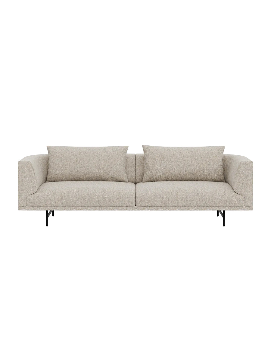 Vipp - Chimney 3-Personers Sofa - Mist - Sort pulverlakeret stel - Jacobsen Plus