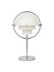Multi-Lite Portable Tischleuchte, Chrom/Weiß von GUBI