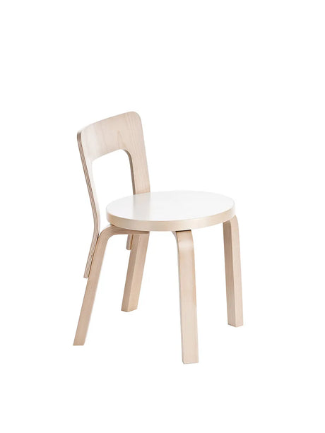N65 Kinderstuhl von Artek - Birk-Weiß - Jacobsen Plus
