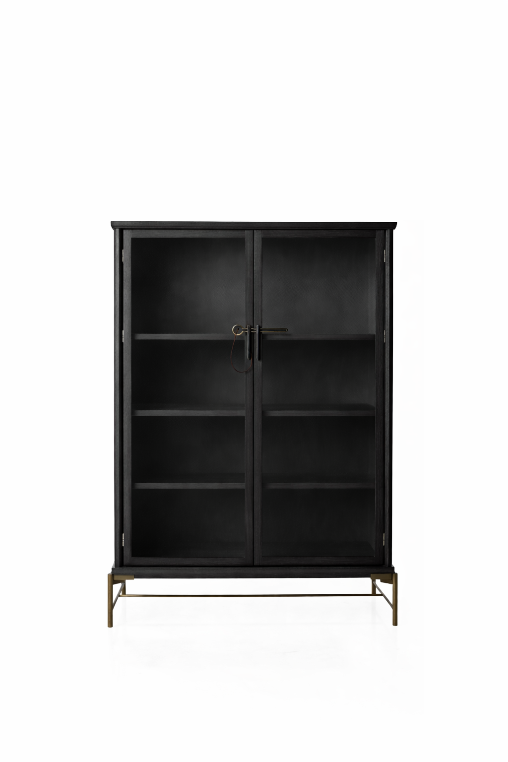 Dowry III Kabinett, schwarz Eiche, klar Glas von Stellar Works - 1 - Jacobsen Plus