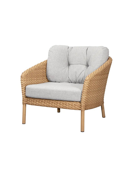 Ocean Large Lounge-Sessel, flat Weave fra Cane-line - Dunkelgrau - Jacobsen Plus