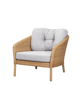 Ocean Large Lounge-Sessel, flat Weave fra Cane-line - Weißgrau - Jacobsen Plus