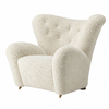 Dark Stained Oak - Sheepskin Off-white