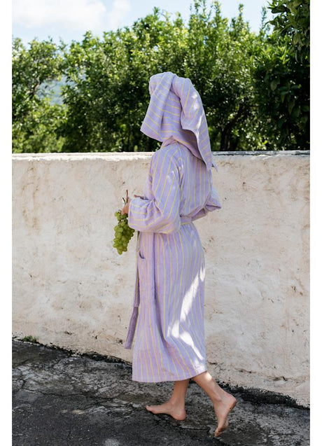 Naram Bademantel, Lilac & Neon Yellow von Bongusta - S-M - Jacobsen Plus