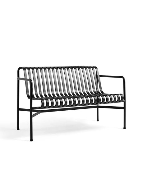 Palissade Dining Bench mit Armlehnen, anthrazit von HAY - 1 - Jacobsen Plus