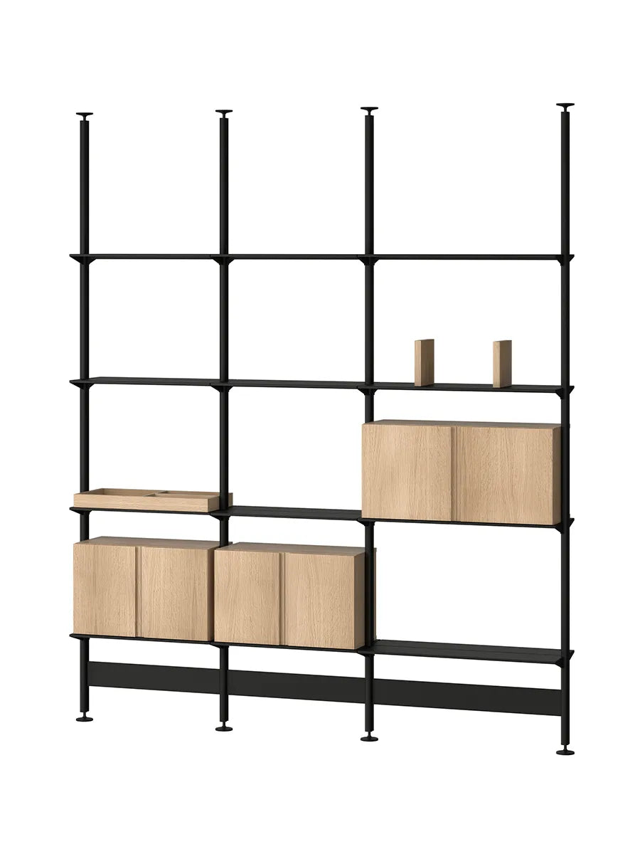Pira G2 Floor-to-Ceiling Shelving Bundle C fra String - Sort - Eg - Jacobsen Plus