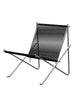 PK4 Lounge-Sessel in Schwarz, Stahlstel von Poul Kjærholm