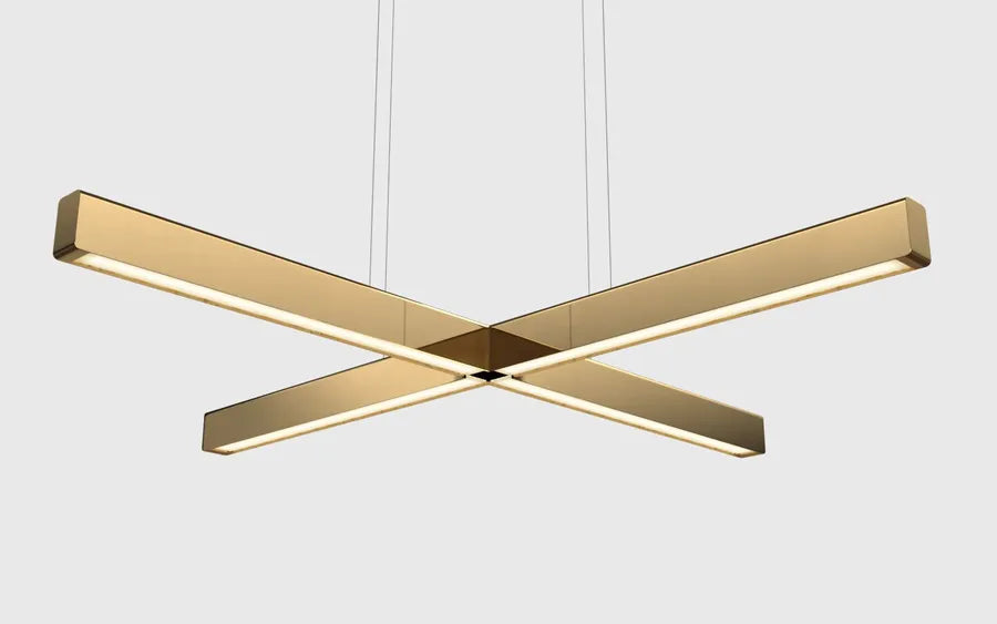 X Model Pendelleuchte von Anour - Poliertes Messing - Jacobsen Plus