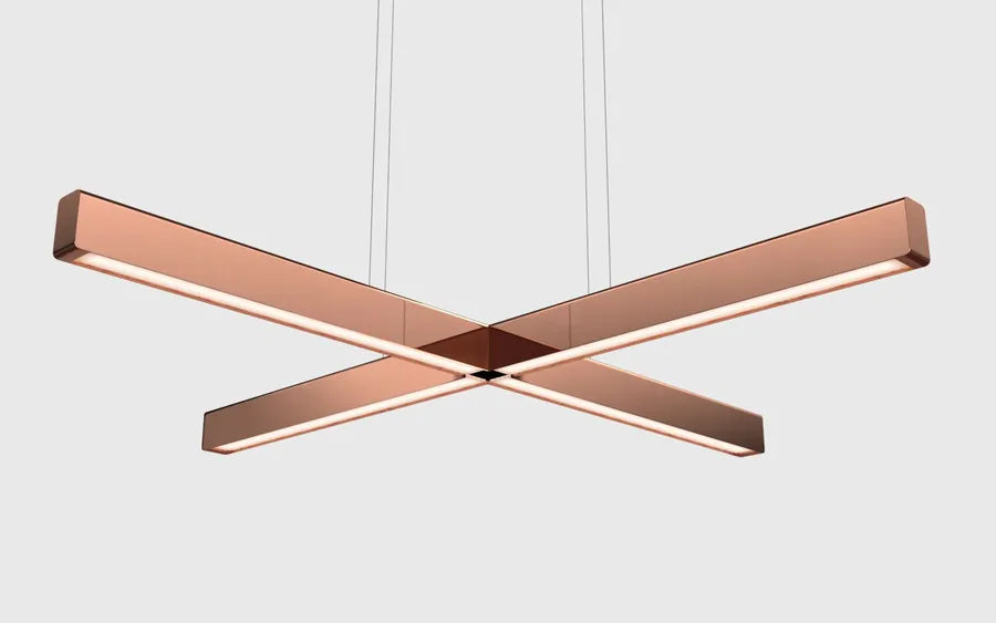 X Model Pendelleuchte von Anour - Poliertes Kupfer - Jacobsen Plus